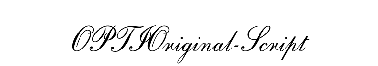 OPTIOriginal-Script font preview