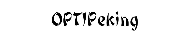 OPTIPeking font preview