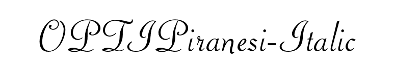 OPTIPiranesi-Italic font preview