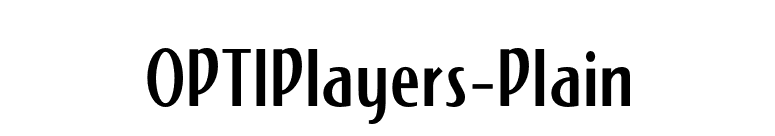 OPTIPlayers-Plain font preview