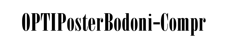 OPTIPosterBodoni-Compr font preview