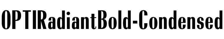 OPTIRadiantBold-Condensed font preview