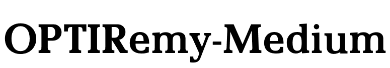 OPTIRemy-Medium font preview