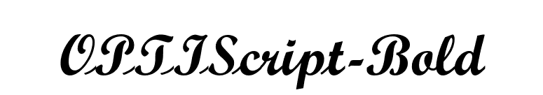OPTIScript-Bold font preview