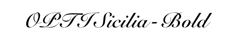 OPTISicilia-Bold font preview