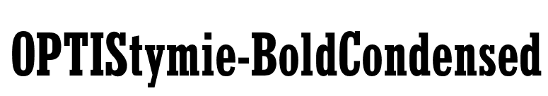 OPTIStymie-BoldCondensed font preview