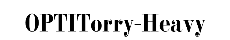 OPTITorry-Heavy font preview