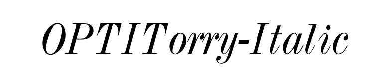 OPTITorry-Italic font preview
