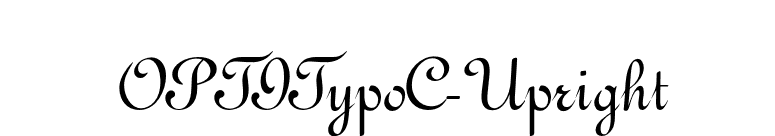 OPTITypoC-Upright font preview