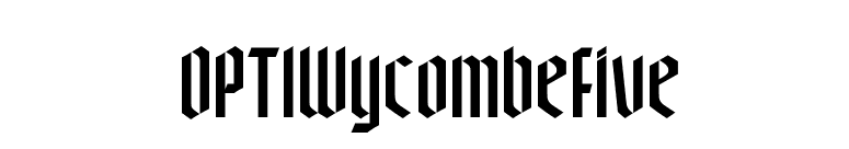 OPTIWycombeFive font preview