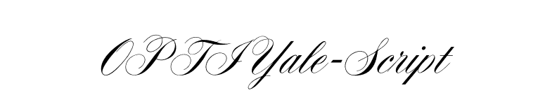 OPTIYale-Script font preview