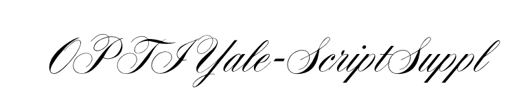 OPTIYale-ScriptSuppl font preview