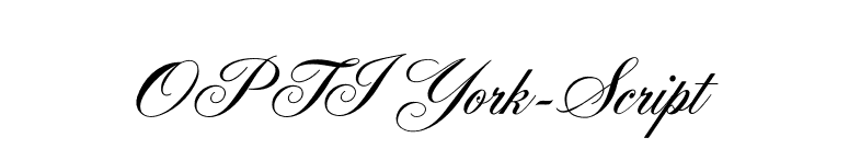 OPTIYork-Script font preview