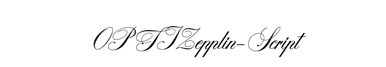 OPTIZepplin-Script font preview