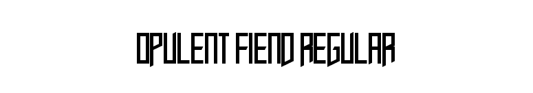 Opulent Fiend Regular font preview