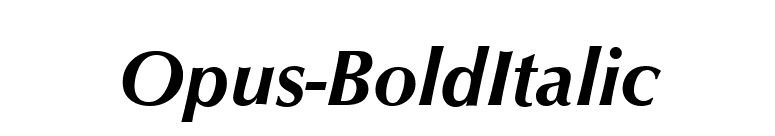 Opus-BoldItalic font preview