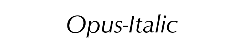 Opus-Italic font preview