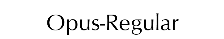 Opus-Regular font preview