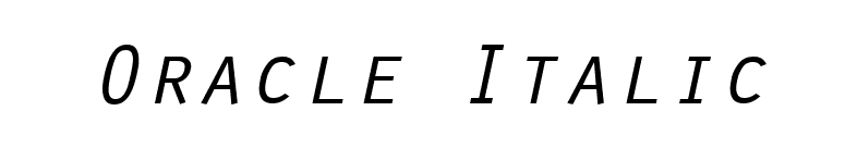 Oracle Italic font preview