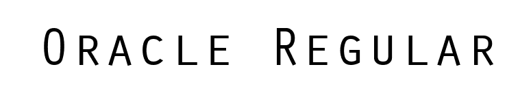 Oracle Regular font preview