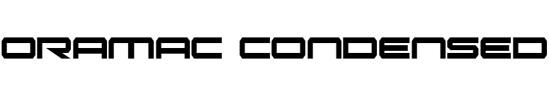 Oramac Condensed font preview
