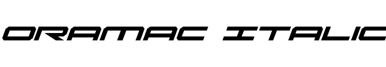 Oramac Italic font preview