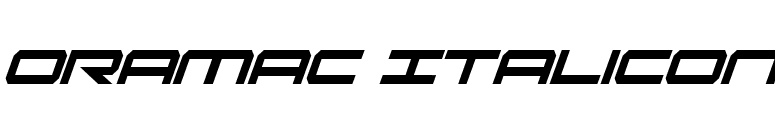 Oramac ItaliCon font preview