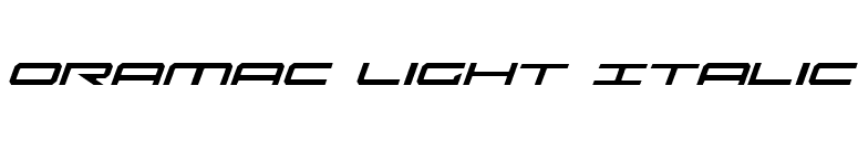 Oramac Light Italic font preview