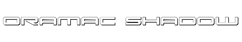 Oramac Shadow font preview