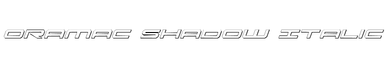 Oramac Shadow Italic font preview