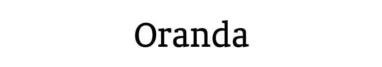 Oranda font preview
