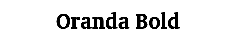 Oranda Bold font preview