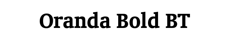 Oranda Bold BT font preview