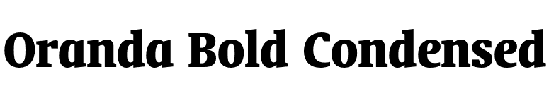 Oranda Bold Condensed font preview