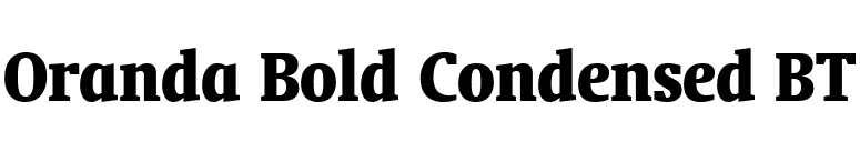 Oranda Bold Condensed BT font preview