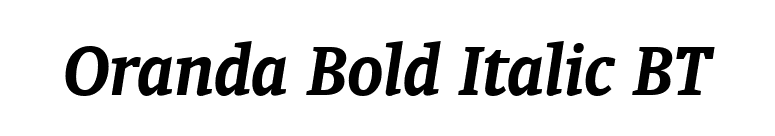 Oranda Bold Italic BT font preview