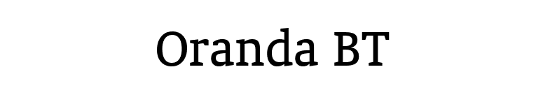 Oranda BT font preview