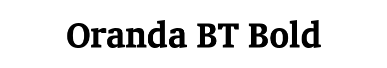 Oranda BT Bold font preview
