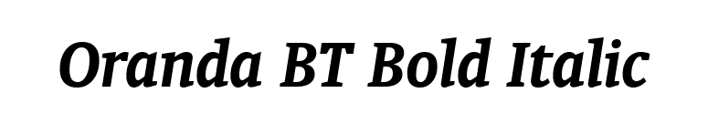 Oranda BT Bold Italic font preview