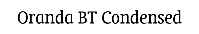 Oranda BT Condensed font preview