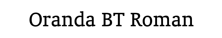 Oranda BT Roman font preview