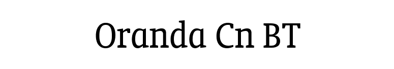 Oranda Cn BT font preview