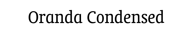 Oranda Condensed font preview