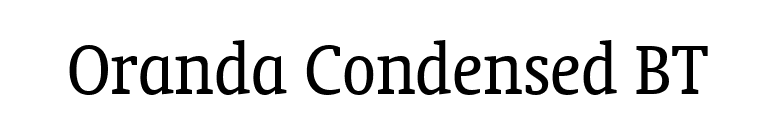 Oranda Condensed BT font preview