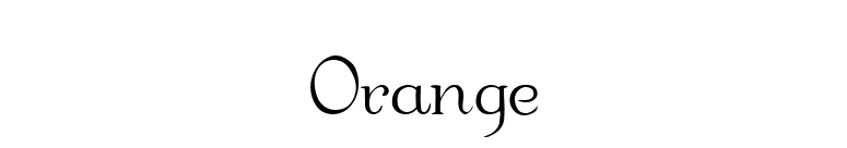 Orange font preview