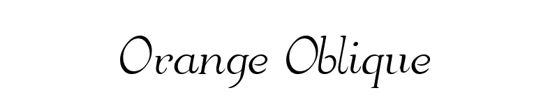 Orange Oblique font preview