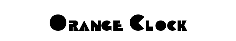 Orange Clock font preview