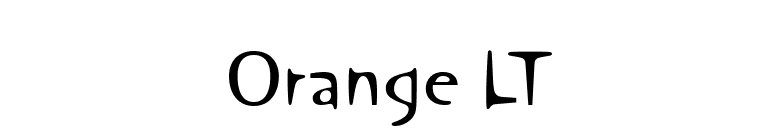 Orange LT font preview