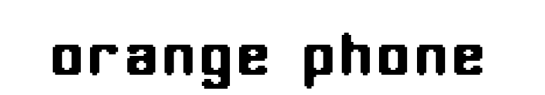 orange phone font preview
