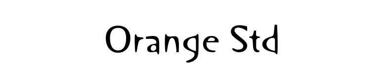 Orange Std font preview